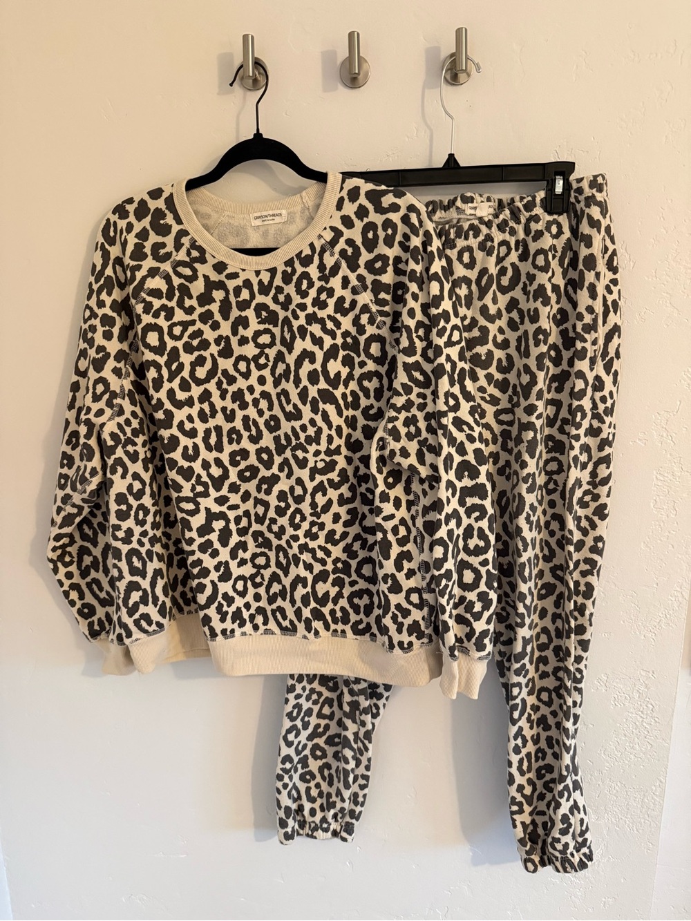 Grayson Threads Black and Cream Leopard Print Set
